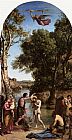 Jean-baptiste-camille Corot Canvas Paintings - The Baptism of Christ